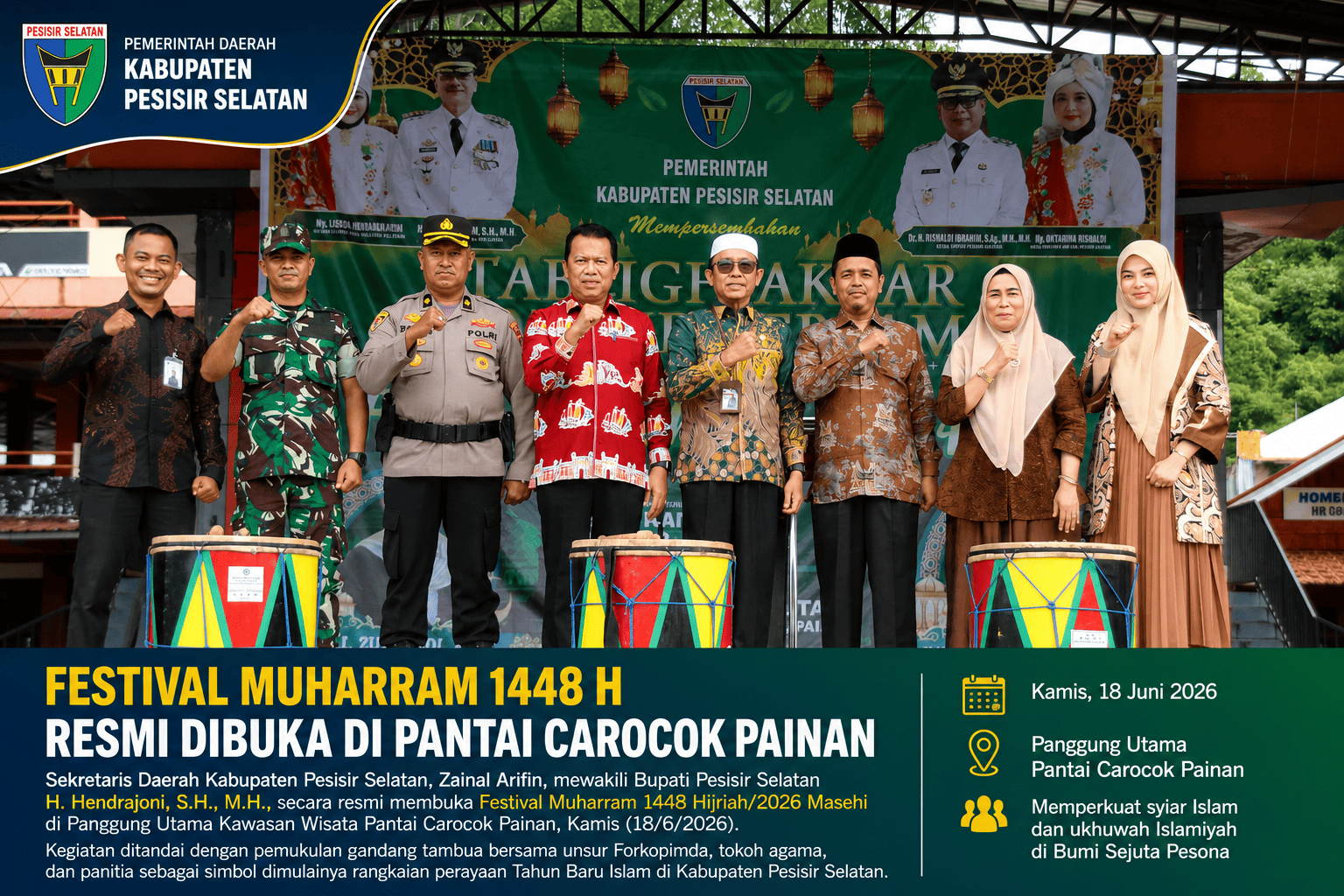 Sekda Zainal Arifin Buka Festival Muharram 1448 H, Perkuat Syiar Islam di Bumi Sejuta Pesona